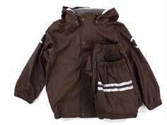 Mikk-line regntøj bukser og jakke chocolate brown